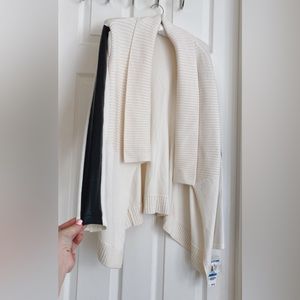 🆕 Faux leather buttercream cardigan